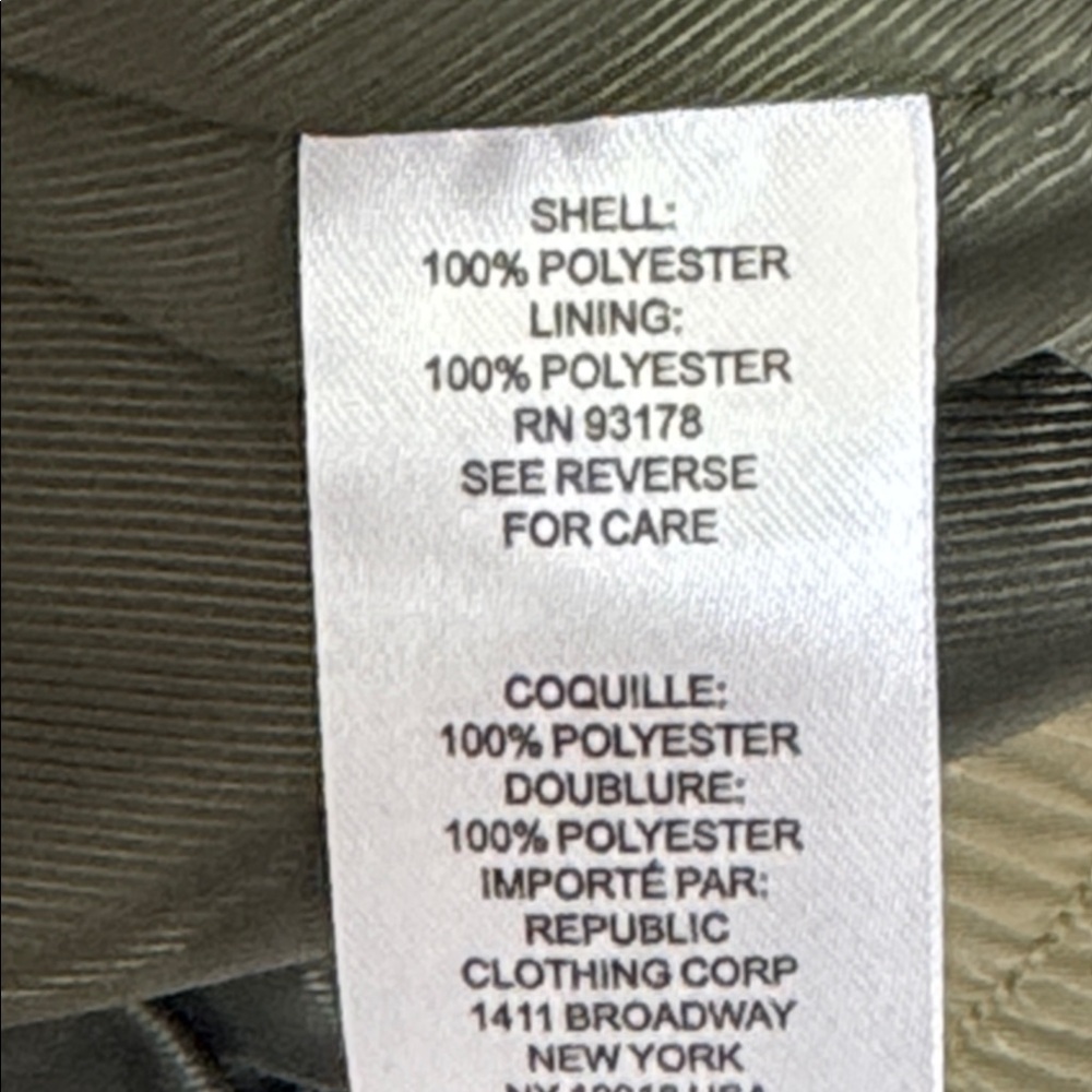 Truth By Republic Bomber Jacket Size Medium Olive Green New - Picture 9 of 10